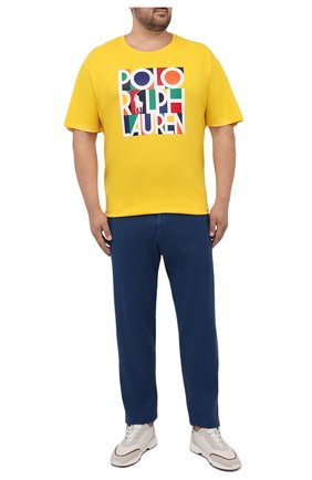 Мужская хлопковая футболка POLO RALPH LAUREN желтого цвета по цене 7520 руб., арт. 711843380/PRL BS | Фото 2 Мужская хлопковая футболка POLO RALPH LAUREN желтого цвета, арт. 711843380/PRL BS | Фото 2 (Материал внешний: Хлопок; Принт: С принтом; Рукава: Короткие; Длина (для топов): Удлиненные; Стили: Спорт-шик; Big sizes: Big Sizes)