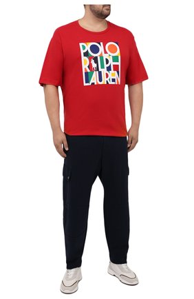 Мужская хлопковая футболка POLO RALPH LAUREN красного цвета по цене 7520 руб., арт. 711843380/PRL BS | Фото 2 Мужская хлопковая футболка POLO RALPH LAUREN красного цвета, арт. 711843380/PRL BS | Фото 2 (Материал внешний: Хлопок; Принт: С принтом; Длина (для топов): Удлиненные; Рукава: Короткие; Стили: Спорт-шик; Big sizes: Big Sizes)