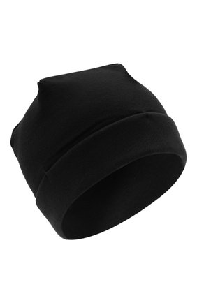 Мужская шапка THOM KROM черного цвета, арт. CAP 46 | Фото 1 (Материал: Текстиль, Хлопок; Кросс-КТ: Трикотаж)