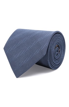 Мужской шелковый галстук BRIONI голубого цвета, арт. 062H00/01442 | Фото 1 (Материал: Текстиль, Шелк; Принт: С принтом)
