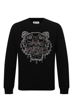 Мужской хлопковый свитшот KENZO черного цвета по цене 24350 руб., арт. FB65SW1244XF | Фото 1 Мужской хлопковый свитшот KENZO черного цвета, арт. FB65SW1244XF | Фото 1 (Рукава: Длинные; Материал внешний: Хлопок; Длина (для топов): Стандартные; Мужское Кросс-КТ: свитшот-одежда; Принт: С принтом; Стили: Кэжуэл)