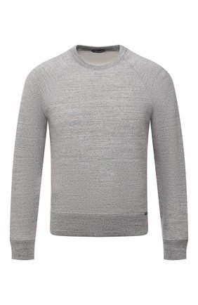 Мужской хлопковый свитшот TOM FORD светло-серого цвета по цене 85250 руб., арт. BY292/TFJ237 | Фото 1 Мужской хлопковый свитшот TOM FORD светло-серого цвета, арт. BY292/TFJ237 | Фото 1 (Материал внешний: Хлопок; Рукава: Длинные; Длина (для топов): Стандартные; Мужское Кросс-КТ: свитшот-одежда; Принт: Без принта; Стили: Кэжуэл)