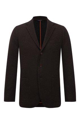 Мужской кашемировый пиджак LORO PIANA темно-коричневого цвета по цене 334000 руб., арт. FAD2474 | Фото 1 Мужской кашемировый пиджак LORO PIANA темно-коричневого цвета, арт. FAD2474 | Фото 1 (Материал внешний: Кашемир, Шерсть; Случай: Повседневный; Рукава: Длинные; Длина (для топов): Стандартные; Кросс-КТ: Трикотаж; Пиджаки М: Приталенный; Стили: Кэжуэл)