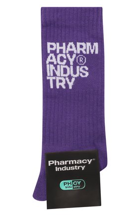 Мужские хлопковые носки PHARMACY INDUSTRY фиолетового цвета, арт. PHAMC66 | Фото 1 (Материал внешний: Хлопок; Кросс-КТ: бельё)