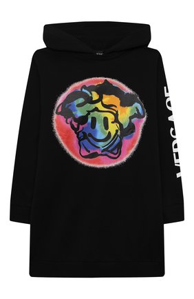 Детское хлопковое платье VERSACE черного цвета по цене 23400 руб., арт. 1002448/1A01867/8A-14A | Фото 1 Детское хлопковое платье VERSACE черного цвета, арт. 1002448/1A01867/8A-14A | Фото 1 (Материал внешний: Хлопок; Рукава: Длинные; Случай: Повседневный; Девочки Кросс-КТ: Платье-одежда; Ростовка одежда: 10 - 11 лет | 140 - 146см, 12 лет | 152 см, 16 лет | 164 см, 8 лет | 128 см)
