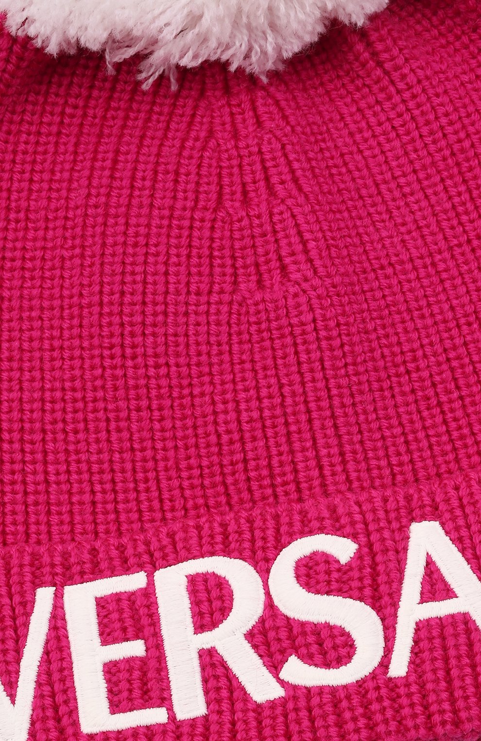 Детского шерстяная шапка VERSACE фуксия цвета по цене 15550 руб., арт. 1001652/1A01313 | Фото 3 Детского шерстяная шапка VERSACE фуксия цвета, арт. 1001652/1A01313 | Фото 3 (Материал: Текстиль, Шерсть)