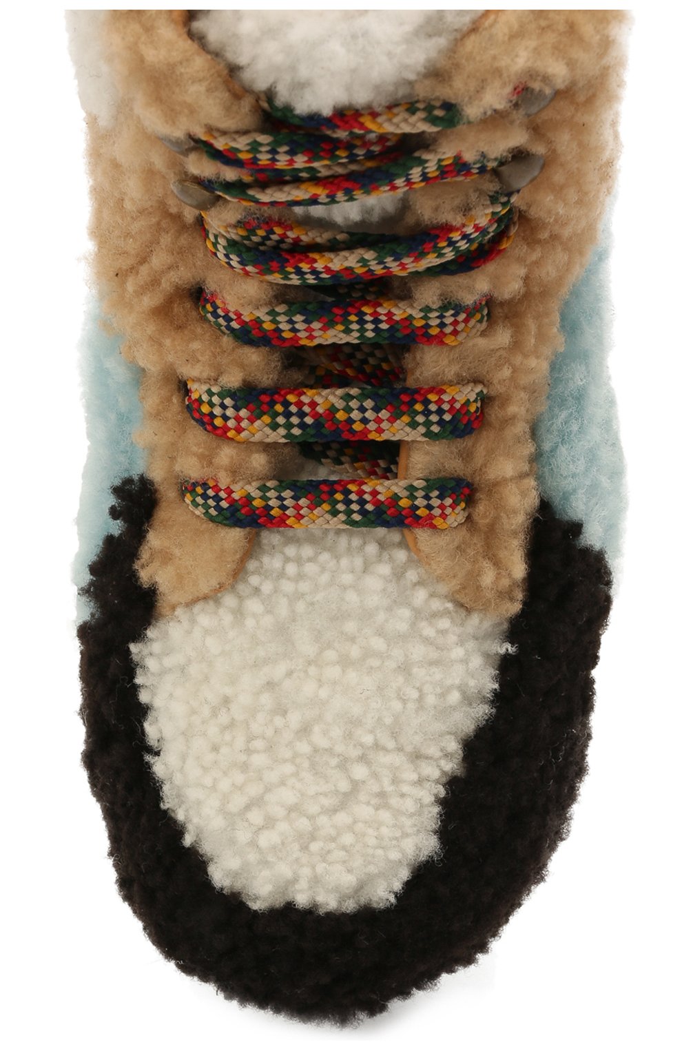 Детские меховые ботинки GALLUCCI разноцветного цвета, арт. J20211AM/SC P V G0M | Фото 4 (Материал внешний: Натуральный мех; Материал внутренний: Натуральная кожа)
