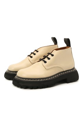 Детские кожаные ботинки GALLUCCI бежевого цвета, арт. J20238AM/SC P V G0M | Фото 1 (Материал внешний: Кожа; Материал внутренний: Натуральная кожа)