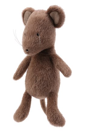 Детского игрушка мышь BRUNELLO CUCINELLI коричневого цвета, арт. BB531T001 | Фото 2 (Материал: Шерсть, Текстиль)