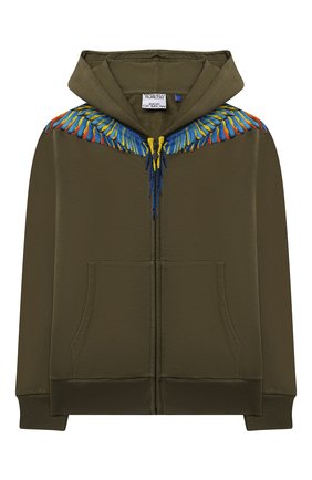 Детский хлопковая толстовка MARCELO BURLON KIDS OF MILAN хаки цвета по цене 25650 руб., арт. CBBE001F21FLE004 | Фото 1 Детский хлопковая толстовка MARCELO BURLON KIDS OF MILAN хаки цвета, арт. CBBE001F21FLE004 | Фото 1 (Материал внешний: Хлопок; Рукава: Длинные; Мальчики Кросс-КТ: Толстовка-одежда; Ростовка одежда: 10 - 11 лет | 140 - 146см, 6 лет | 116 см, 8 лет | 128 см)