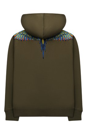 Детский хлопковая толстовка MARCELO BURLON KIDS OF MILAN хаки цвета по цене 25650 руб., арт. CBBE001F21FLE004 | Фото 2 Детский хлопковая толстовка MARCELO BURLON KIDS OF MILAN хаки цвета, арт. CBBE001F21FLE004 | Фото 2 (Материал внешний: Хлопок; Рукава: Длинные; Мальчики Кросс-КТ: Толстовка-одежда; Ростовка одежда: 10 - 11 лет | 140 - 146см, 6 лет | 116 см, 8 лет | 128 см)