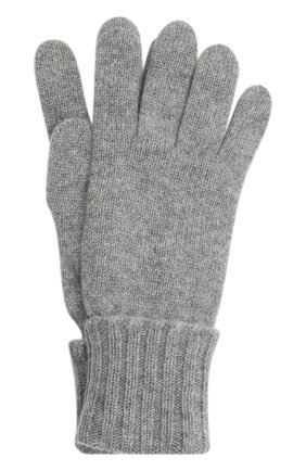 Женские кашемировые п�ерчатки INVERNI светло-серого цвета, арт. 5299 GU | Фото 1 (Материал: Шерсть, Кашемир, Текстиль; Кросс-КТ: Трикотаж)