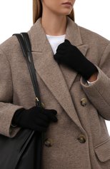 Женские кашемировые перчатки INVERNI черного цвета, арт. 2576 GU | Фото 2 (Материал: Текстиль, Кашемир, Шерсть; Кросс-КТ: Трикотаж)