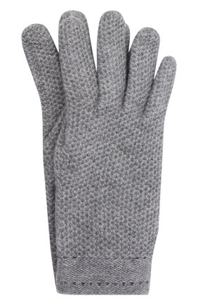 Женские кашемировые перчатки INVERNI светло-серого цвета, арт. 2576 GU | Фото 1 (Материал: Шерсть, Кашемир, Текстиль; Кросс-КТ: Трикотаж)