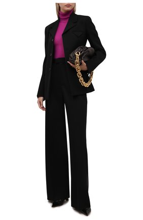 Женская водолазка из кашемира и шелка TOM FORD фуксия цвета по цене 95950 руб., арт. MAK1067-YAX176 | Фото 2 Женская водолазка из кашемира и шелка TOM FORD фуксия цвета, арт. MAK1067-YAX176 | Фото 2 (Материал внешний: Шерсть, Шелк, Кашемир; Длина (для топов): Стандартные; Рукава: Длинные; Женское Кросс-КТ: Водолазка-одежда; Стили: Романтичный)