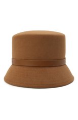 Женская фетровая шляпа VALENTINO коричневого цвета, арт. WW2HGA63/FHY | Фото 1 (Материал: Текстиль, Шерсть)