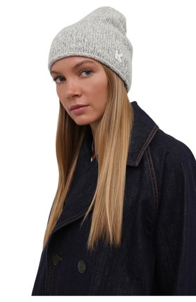 Женская шапка из шерсти и кашемира KENZO белого цвета по цене 9950 руб., арт. FB68BW130KFC | Фото 2 Женская шапка из шерсти и кашемира KENZO белого цвета, арт. FB68BW130KFC | Фото 2 (Материал: Шерсть)
