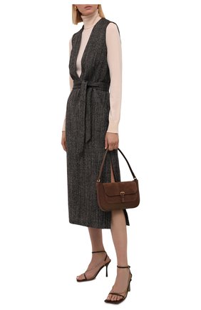 Женское шерстяное платье DRIES VAN NOTEN коричневого цвета по цене 83500 руб., арт. 212-011096-3040 | Фото 2 Женское шерстяное платье DRIES VAN NOTEN коричневого цвета, арт. 212-011096-3040 | Фото 2 (Материал внешний: Шерсть; Длина Ж (юбки, платья, шорты): Миди; Материал подклада: Вискоза; Женское Кросс-КТ: Платье-одежда; Случай: Повседневный; Стили: Кэжуэл)
