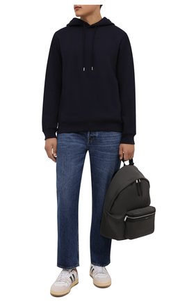 Мужской хлопковое худи DRIES VAN NOTEN темно-синего цвета по цене 27850 руб., арт. 212-021123-3608 | Фото 2 Мужской хлопковое худи DRIES VAN NOTEN темно-синего цвета, арт. 212-021123-3608 | Фото 2 (Материал внешний: Хлопок; Мужское Кросс-КТ: Худи-одежда; Рукава: Длинные; Длина (для топов): Стандартные; Принт: Без принта; Стили: Спорт-шик)