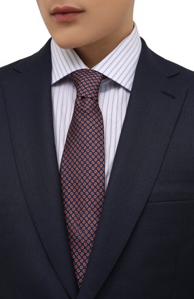 Мужской шелковый галстук CORNELIANI красного цвета, арт. 88U302-1820327/00 | Фото 2 (Материал: Шелк, Текстиль; Принт: С принтом)