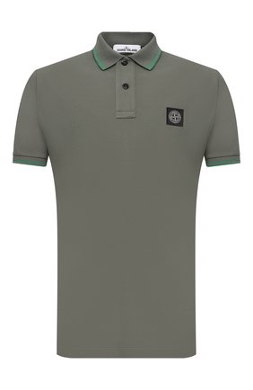 Мужское хлопковое поло STONE ISLAND хаки цвета по цене 11950 руб., арт. 751522S18 | Фото 1 Мужское хлопковое поло STONE ISLAND хаки цвета, арт. 751522S18 | Фото 1 (Материал внешний: Хлопок; Застежка: Пуговицы; Рукава: Короткие; Длина (для топов): Стандартные; Стили: Милитари)