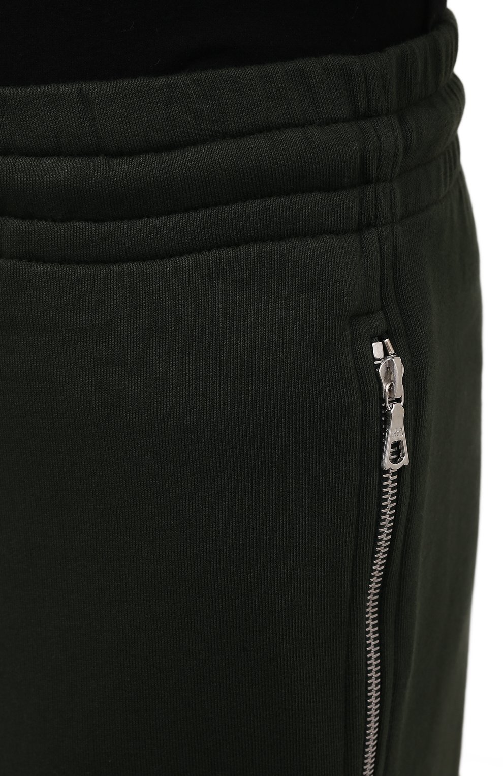 Мужские хлопковые джоггеры DRIES VAN NOTEN темно-зеленого цвета, арт. 212-021114-3608 | Фото 5 (Длина (брюки, джинсы): Стандартные; Материал внешний: Хлопок; Стили: Спорт-шик; Силуэт М (брюки): Джоггеры)