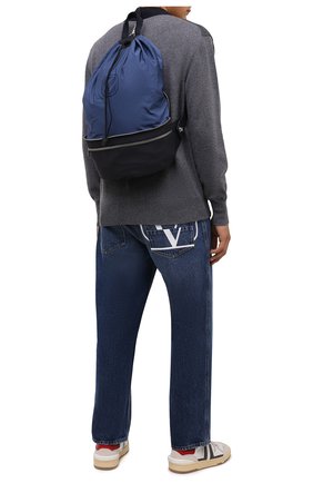 Мужской комбинированный рюкзак ERMENEGILDO ZEGNA синего цвета по цене 89950 руб., арт. C1688Z-LHGRL | Фото 2 Мужской комбинированный рюкзак ERMENEGILDO ZEGNA синего цвета, арт. C1688Z-LHGRL | Фото 2 (Материал: Текстиль; Ремень/цепочка: На ремешке; Размер: medium)