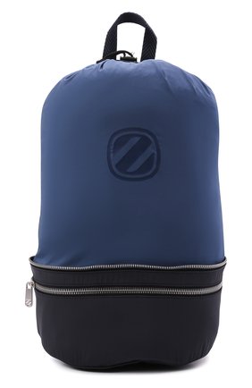 Мужской комбинированный рюкзак ERMENEGILDO ZEGNA синего цвета, арт. C1688Z-LHGRL | Фото 1 (Материал: Текстиль; Ремень/цепочка: На ремешке; Размер: medium)