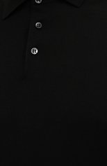 Мужское шерстяное поло FEDELI черного цвета, арт. 4UI07129 | Фото 5 (Застежка: Пуговицы; Материал внешний: Шерсть; Рукава: Длинные; Длина (для топов): Стандартные; Кросс-КТ: Трикотаж; Стили: Кэжуэл)