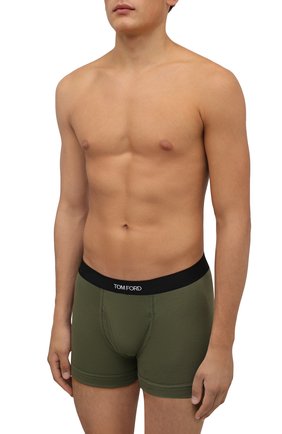Мужские хлопковые боксеры TOM FORD зеленого цвета по цене 5455 руб., арт. T4LC31040 | Фото 2 Мужские хлопковые боксеры TOM FORD зеленого цвета, арт. T4LC31040 | Фото 2 (Материал внешний: Хлопок; Кросс-КТ: бельё; Мужское Кросс-КТ: Трусы)