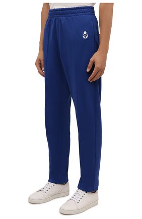 Мужские брюки ISABEL MARANT синего цвета, арт. PA2031-21A015H/INAYS | Фото 3 (Длина (брюки, джинсы): Стандартные; Материал внешний: Синтетический материал, Хлопок; Стили: Спорт-шик)
