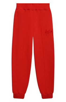 Детские хлопковые джоггеры MSGM KIDS красного цвета по цене 8995 руб., арт. MS027692 | Фото 1 Детские хлопковые джоггеры MSGM KIDS красного цвета, арт. MS027692 | Фото 1 (Материал внешний: Хлопок; Девочки Кросс-КТ: Брюки-спорт; Ростовка одежда: 10 - 11 лет | 140 - 146см, 12 лет | 152 см, 13 - 15 лет | 158 см, 6 лет | 116 см, 8 лет | 128 см)