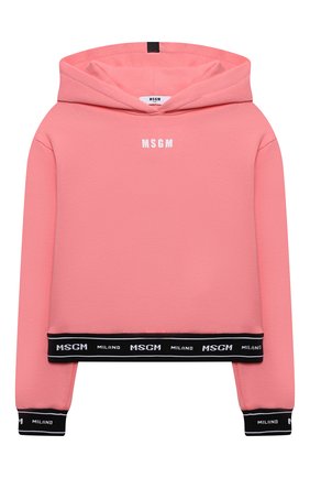 Детский хлопковое худи MSGM KIDS розового цвета по цене 8995 руб., арт. MS027708 | Фото 1 Детский хлопковое худи MSGM KIDS розового цвета, арт. MS027708 | Фото 1 (Рукава: Длинные; Материал внешний: Хлопок; Девочки Кросс-КТ: Толстовка-одежда; Ростовка одежда: 10 - 11 лет | 140 - 146см, 12 лет | 152 см, 13 - 15 лет | 158 см, 6 лет | 116 см, 8 лет | 128 см)