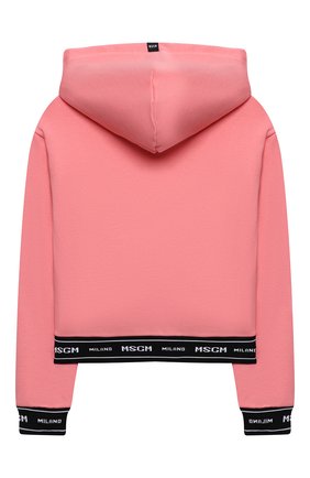 Детский хлопковое худи MSGM KIDS розового цвета по цене 8995 руб., арт. MS027708 | Фото 2 Детский хлопковое худи MSGM KIDS розового цвета, арт. MS027708 | Фото 2 (Рукава: Длинные; Материал внешний: Хлопок; Девочки Кросс-КТ: Толстовка-одежда; Ростовка одежда: 10 - 11 лет | 140 - 146см, 12 лет | 152 см, 13 - 15 лет | 158 см, 6 лет | 116 см, 8 лет | 128 см)
