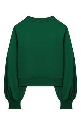 Детский хлопковый свитшот MSGM KIDS зеленого цвета по цене 13950 руб., арт. MS027793 | Фото 2 Детский хлопковый свитшот MSGM KIDS зеленого цвета, арт. MS027793 | Фото 2 (Рукава: Длинные; Материал внешний: Хлопок; Девочки Кросс-КТ: Толстовка-одежда; Ростовка одежда: 10 - 11 лет | 140 - 146см, 12 лет | 152 см, 13 - 15 лет | 158 см, 8 лет | 128 см)