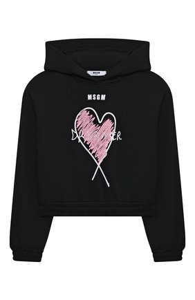 Детский хлопковое худи MSGM KIDS черного цвета по цене 8995 руб., арт. MS027813 | Фото 1 Детский хлопковое худи MSGM KIDS черного цвета, арт. MS027813 | Фото 1 (Материал внешний: Хлопок; Рукава: Длинные; Девочки Кросс-КТ: Толстовка-одежда; Ростовка одежда: 10 - 11 лет | 140 - 146см, 12 лет | 152 см, 13 - 15 лет | 158 см, 6 лет | 116 см, 8 лет | 128 см)