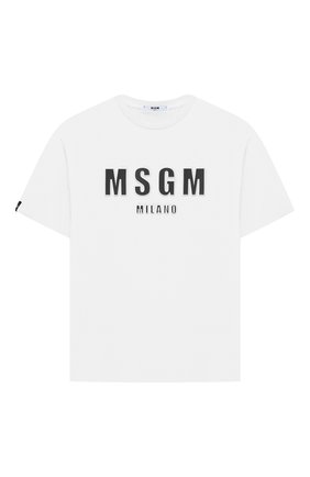 Детская хлопковая футболка MSGM KIDS белого цвета по цене 7585 руб., арт. MS027862 | Фото 1 Детская хлопковая футболка MSGM KIDS белого цвета, арт. MS027862 | Фото 1 (Рукава: Короткие; Материал внешний: Хлопок; Ростовка одежда: 10 - 11 лет | 140 - 146см, 12 лет | 152 см, 13 - 15 лет | 158 см, 6 лет | 116 см, 8 лет | 128 см)