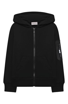 Детский хлопковая толстовка MONCLER черного цвета по цене 24000 руб., арт. G2-954-8G784-20-809B3/4-6A | Фото 1 Детский хлопковая толстовка MONCLER черного цвета, арт. G2-954-8G784-20-809B3/4-6A | Фото 1 (Материал внешний: Хлопок; Рукава: Длинные; Мальчики Кросс-КТ: Толстовка-одежда; Ростовка одежда: 4 года | 104 см, 5 лет | 110 см, 6 лет | 116 см)