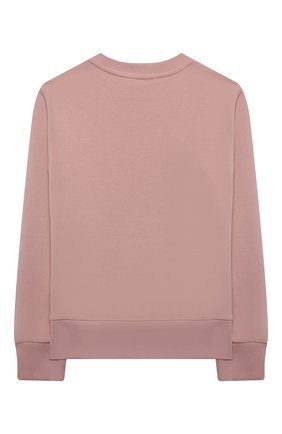 Детский хлопковый свитшот MONCLER розового цвета по цене 19050 руб., арт. G2-954-8G797-00-809B3/4-6A | Фото 2 Детский хлопковый свитшот MONCLER розового цвета, арт. G2-954-8G797-00-809B3/4-6A | Фото 2 (Материал внешний: Хлопок; Мальчики Кросс-КТ: Толстовка-одежда, Свитшот-одежда; Рукава: Длинные; Ростовка одежда: 4 года | 104 см, 5 лет | 110 см, 6 лет | 116 см)