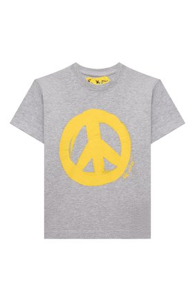 Детская хлопковая футболка OFF-WHITE желтого цвета по цене 15400 руб., арт. 0BAA002F21JER005 | Фото 1 Детская хлопковая футболка OFF-WHITE желтого цвета, арт. 0BAA002F21JER005 | Фото 1 (Рукава: Короткие; Материал внешний: Хлопок; Ростовка одежда: 10 - 11 лет | 140 - 146см, 12 лет | 152 см, 4 года | 104 см, 6 лет | 116 см, 8 лет | 128 см)