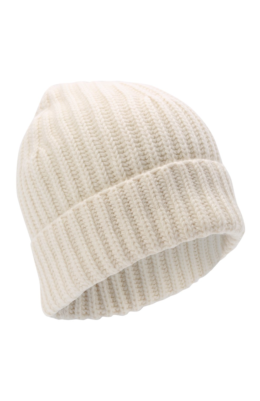 Женская кашемировая шапка LORO PIANA кремвого цвета, арт. FAL4842 | Фото 1 (Материал: Текстиль, Кашемир, Шерсть)