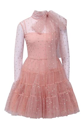 Женское платье REDVALENTINO светло-розового цвета по цене 104500 руб., арт. WR3VABM0/5YP | Фото 1 Женское платье REDVALENTINO светло-розового цвета, арт. WR3VABM0/5YP | Фото 1 (Материал внешний: Синтетический материал; Материал подклада: Синтетический материал; Стили: Романтичный; Случай: Вечерний; Рукава: Длинные; Длина Ж (юбки, платья, шорты): Мини)