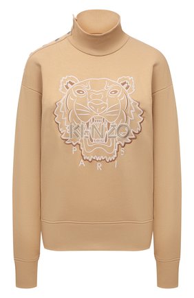 Женский хлопковый свитшот KENZO бежевого цвета по цене 27500 руб., арт. FB62SW6384XH | Фото 1 Женский хлопковый свитшот KENZO бежевого цвета, арт. FB62SW6384XH | Фото 1 (Материал внешний: Хлопок; Длина (для топов): Стандартные; Рукава: Длинные; Стили: Спорт-шик; Женское Кросс-КТ: Свитшот-одежда)