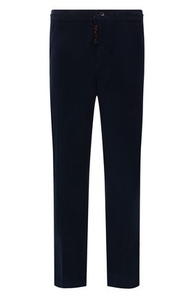 Мужские хлопковые брюки MARCO PESCAROLO синего цвета, арт. CHIAIAM/ZIP+SFILA/4402 | Фото 1 (Материал внешний: Хлопок; Случай: Повседневный; Стили: Кэжуэл; Big sizes: Big Sizes; Длина (брюки, джинсы): Стандартные)