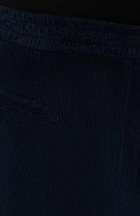 Мужские хлопковые брюки MARCO PESCAROLO синего цвета, арт. CHIAIAM/ZIP+SFILA/4402 | Фото 5 (Big sizes: Big Sizes; Длина (брюки, джинсы): Стандартные; Случай: Повседневный; Материал внешний: Хлопок; Стили: Кэжуэл)