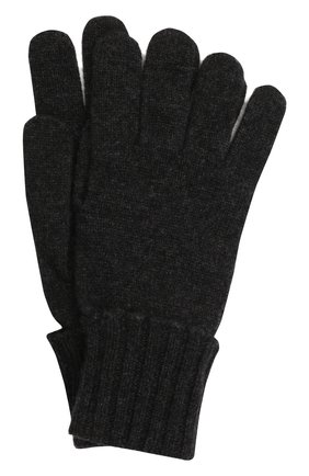 Мужские кашемировые перчатки INVERNI темно-серого цвета, арт. 5047 GU | Фото 1 (Материал: Шерсть, Кашемир, Те кстиль; Кросс-КТ: Трикотаж)