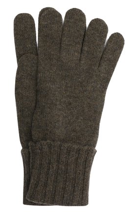 Мужские кашемировые перчатки INVERNI хаки цвета, арт. 5047 GU | Фото 1 (Материал: Шерсть, Кашемир, Текстиль; Кросс-КТ: Трикотаж)