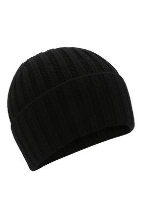 Мужская кашемировая шапка INVERNI черного цвета, арт. 4712 CM | Фото 1 (Материал: Шерсть, Кашемир, Текстиль; Кросс-КТ: Трикотаж)