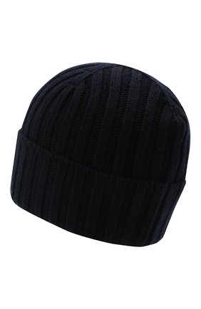 Мужская кашемировая шапка INVERNI темно-синего цвета, арт. 4712 CM | Фото 2 (Материал: Кашемир, Шерсть, Текстиль; Кросс-КТ: Трикотаж)