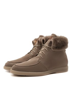 Мужские замшевые ботинки SANTONI серого цвета по цене 52700 руб., арт. MGDG17891TAAASVUM45 | Фото 1 Мужские замшевые ботинки SANTONI серого цвета, арт. MGDG17891TAAASVUM45 | Фото 1 (Материал утеплителя: Натуральный мех; Подошва: Плоская; Материал внутренний: Натуральная кожа; Мужское Кросс-КТ: Ботинки-обувь, зимние ботинки; Материал внешний: Замша)